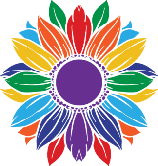 sunflower-bloom-lgbt-pride-free-svg-file-SvgHeart.Com