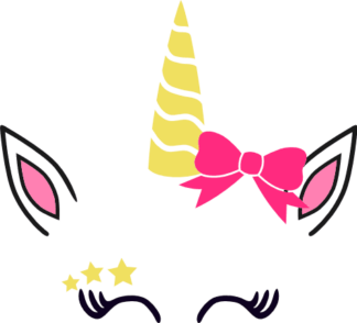 unicorn-head-with-bow-girly-birthday-free-svg-file-SvgHeart.Com