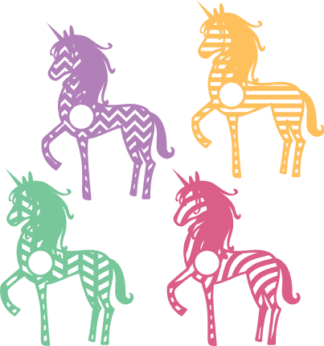 unicorns-monogram-frame-bundle-fantasy-animal-free-svg-file-SvgHeart.Com